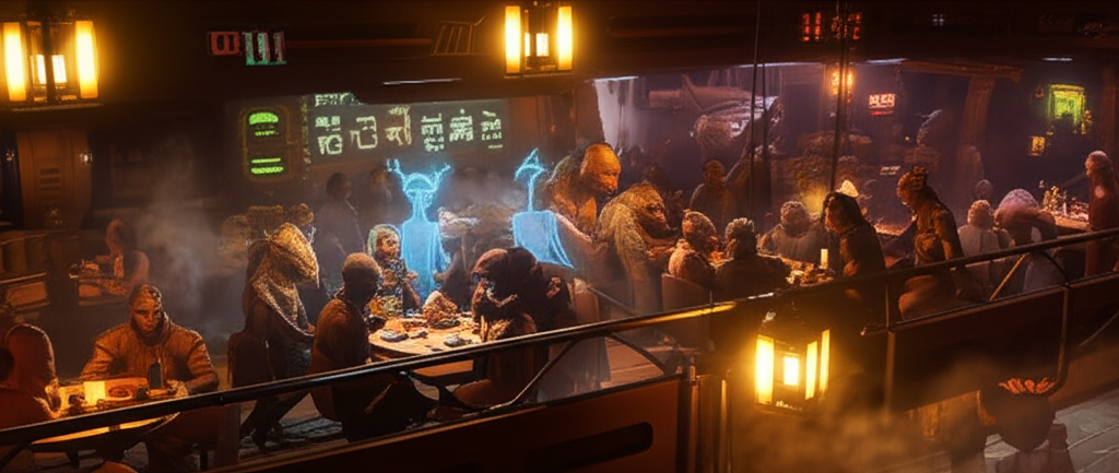 A multi-species cantina on the Driftway